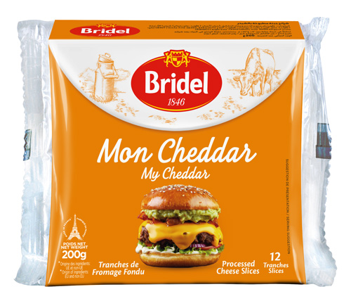 Phô mai lát Cheddar Bridel 200g