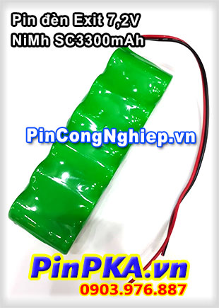Pin đèn Exit NiMh 7.2V SC3300mAh