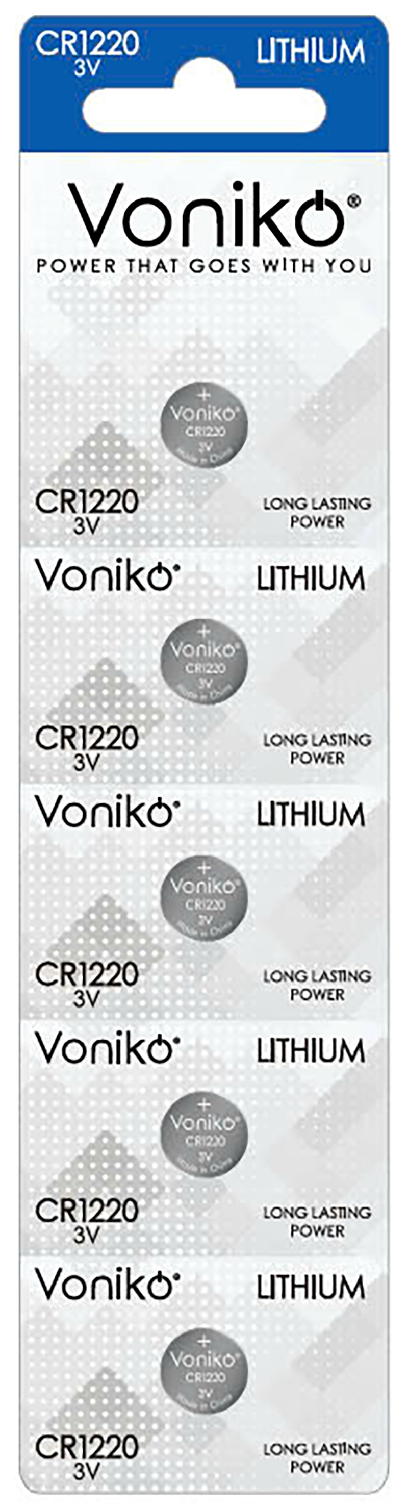 Pin LithiumVoniko CR1220 - Pin đồng xu 3V