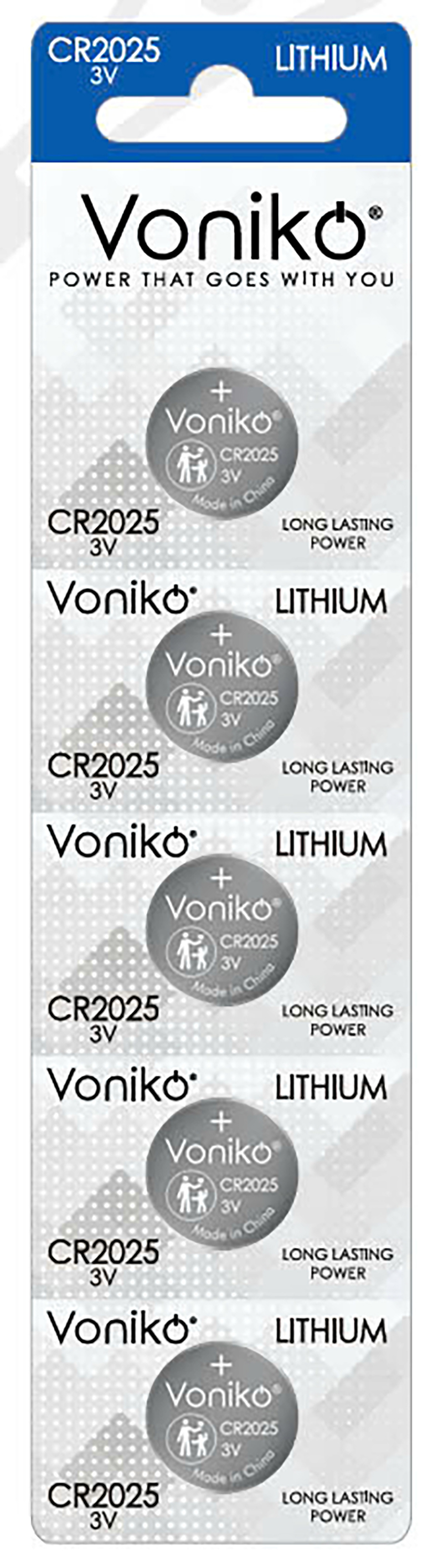 Pin Lithium Voniko CR2025 - Pin đồng xu 3V