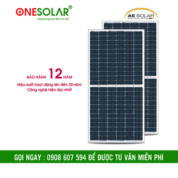 Tấm pin năng lượng mặt trời AE Solar 650w