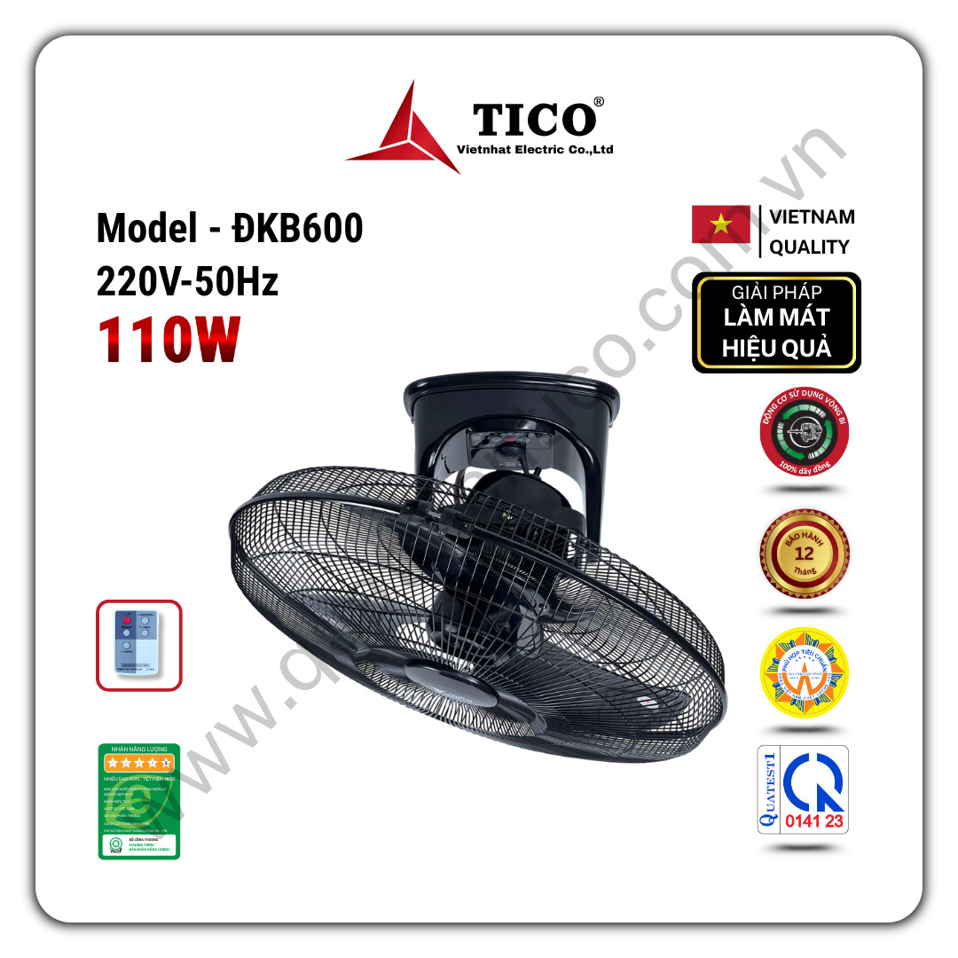 Quạt đảo trần công nghiệp điều khiển ĐKB600