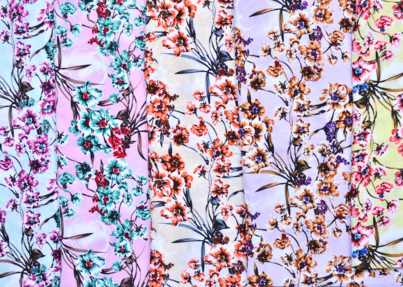 Vải Rayon in hoa