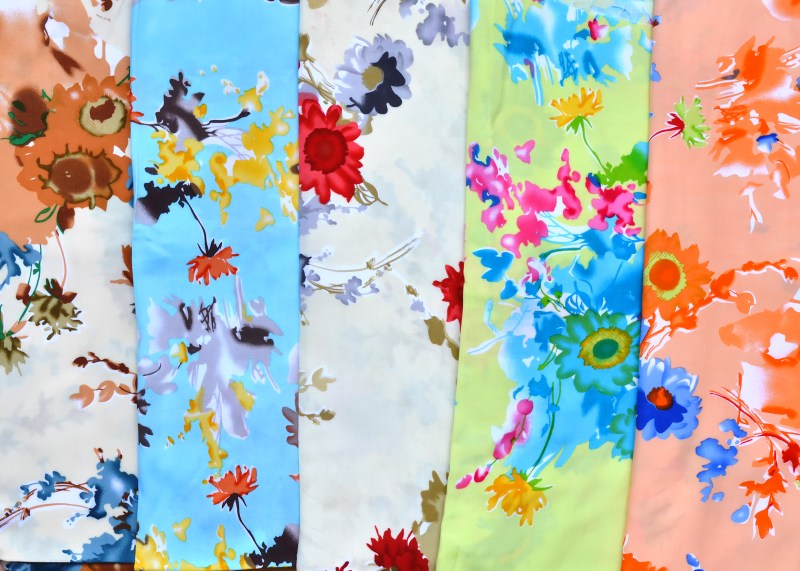 Vải Rayon in hoa
