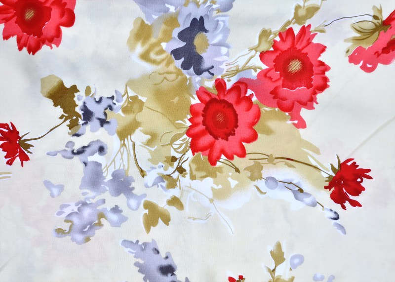Vải Rayon in hoa