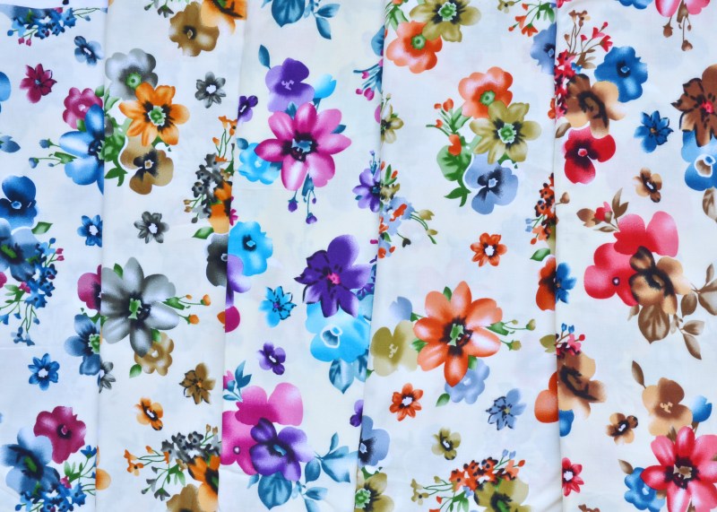 Vải Rayon in hoa