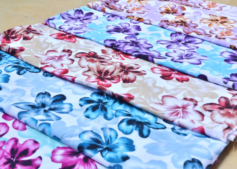 Vải Rayon in hoa
