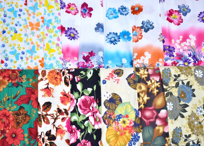 Vải Rayon in hoa