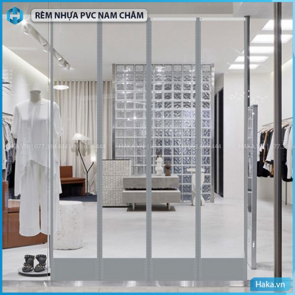 Rèm nhựa PVC nam châm từ tính