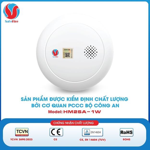 Đầu báo khói liên động không dây SafeFire HM2SA-1W