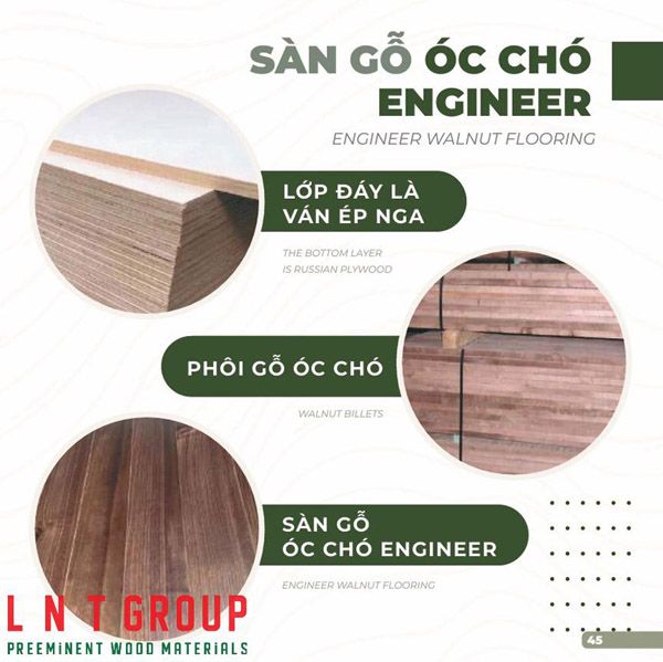 Sàn gỗ óc chó engineer