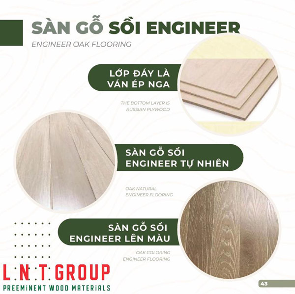 Sàn gỗ sồi engineer