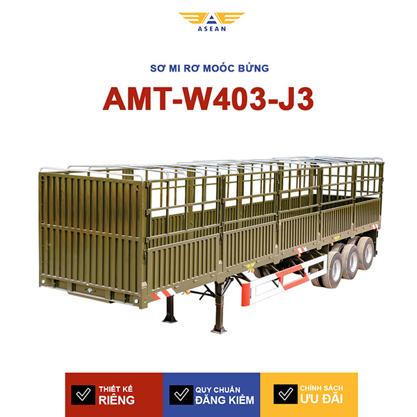Sơ mi rơ moóc bửng lồng 40 feet 3 trục – AMT-W403-J3