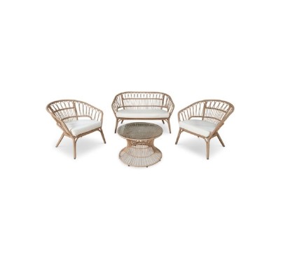 Bàn ghế sofa nhựa giả mây PRSF-205