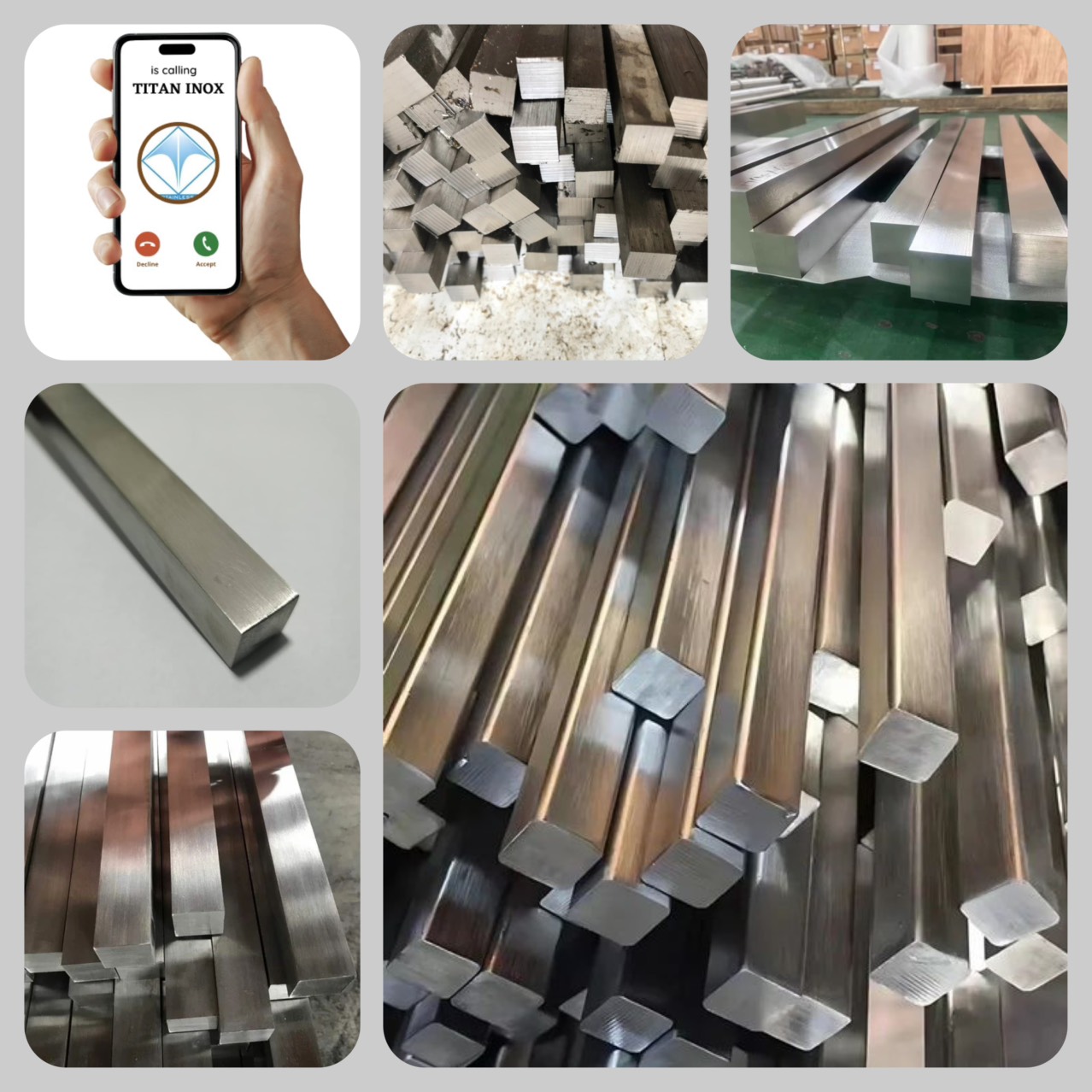 Inox/Titanium hộp vuông