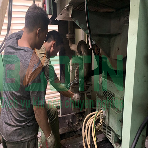 Sửa chữa đầu trục vít máy nén khí
