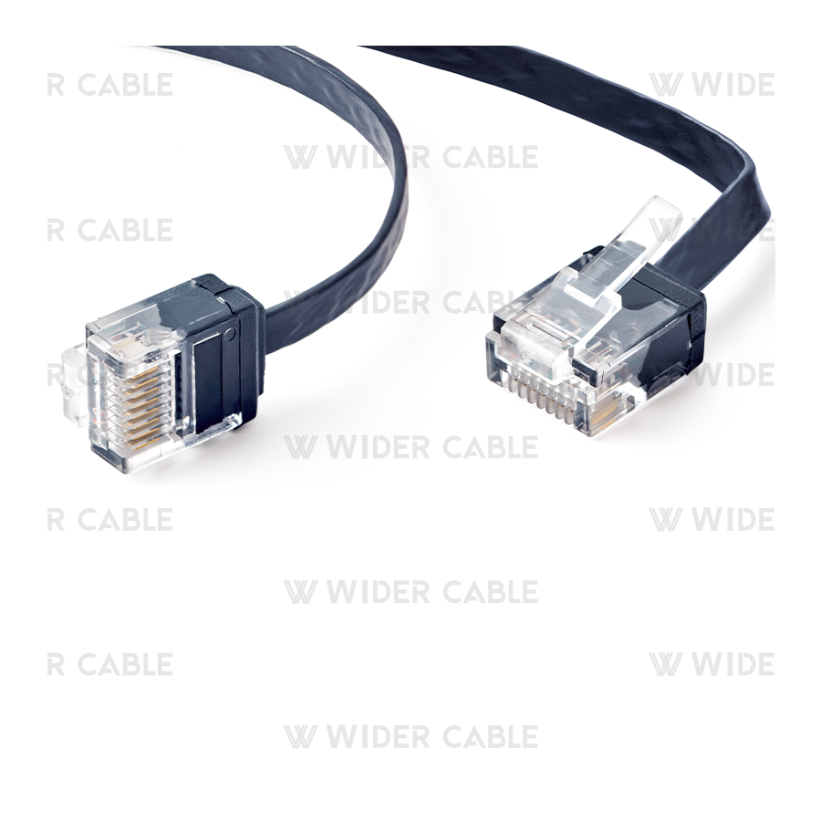 Super Flat CAT6 Network Patch Cord - Black