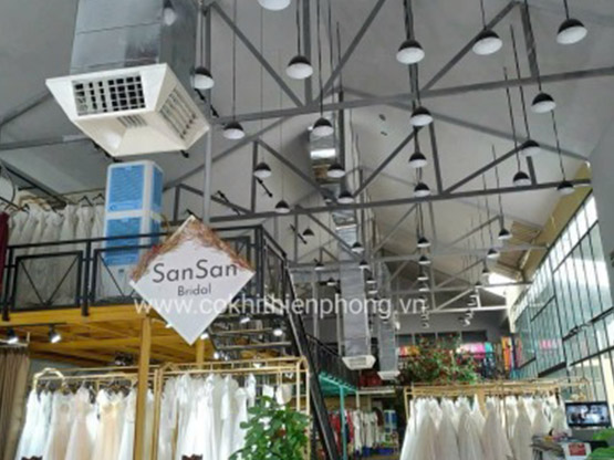 Thiết kế, thi công, lắp đặt, hệ thống làm mát shop áo cưới
