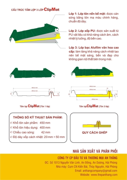 Tấm lợp Clipmat
