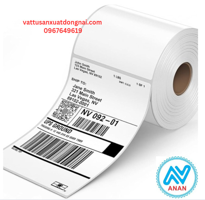 Tem Decal nhãn trắng dạng cuộn dài 100m