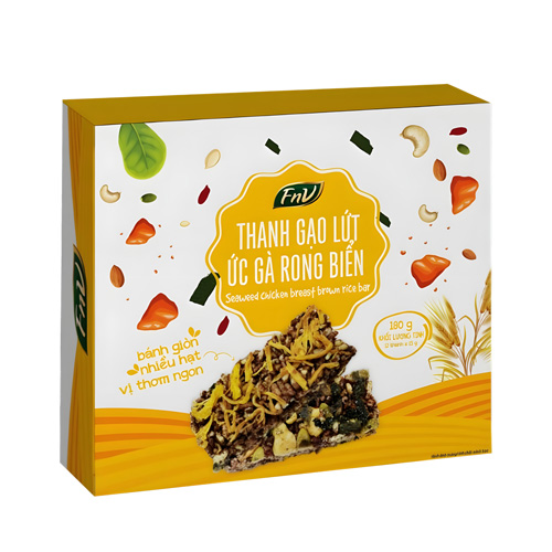 Thanh Gạo Lứt ức Gà Rong Biển 180g/Hộp