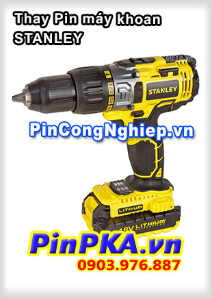 Thay pin máy khoan Stanley