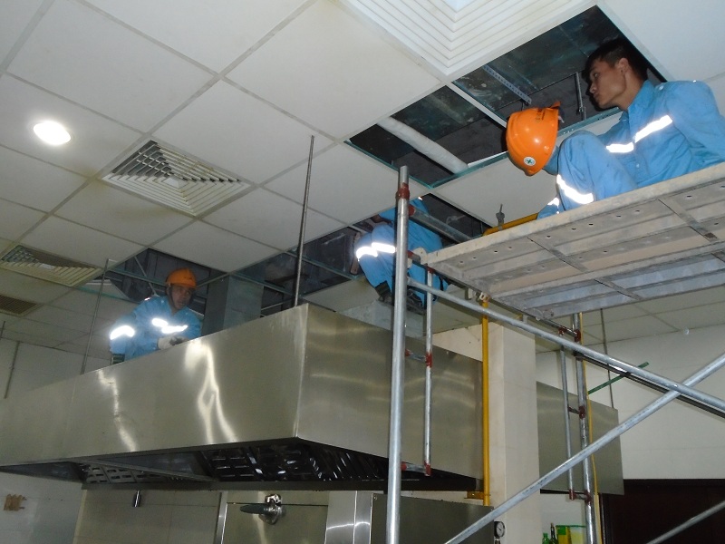 Thi công hệ thống thông giótòa nhà