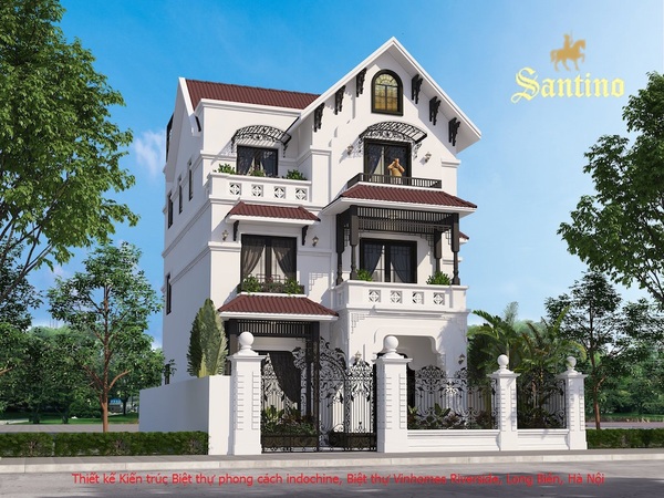 Mẫu thiết kế biệt thự Vinhomes phong cách Indochine