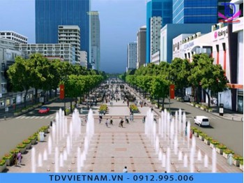 Đài phun nước cho phố đi bộ