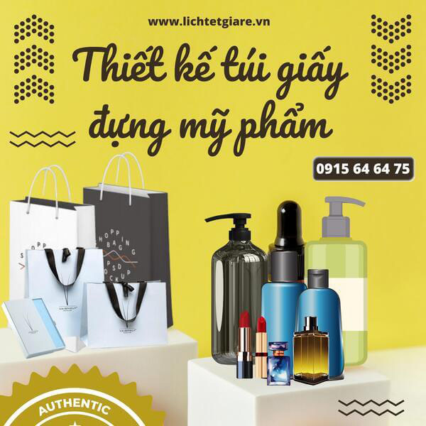 Thiết kế túi giấy đựng mỹ phẩm