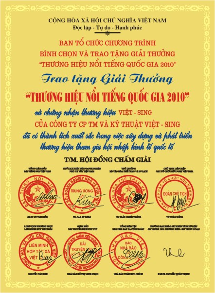 Thương hiệu nổi tiếng quốc gia
