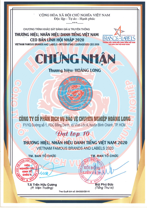 Thương hiệu nhãn hiệu danh tiếng 2020