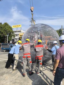 Trang trí tiểu đảo chào xuân