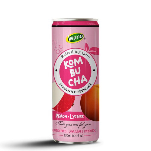 Trà kombucha vải đào