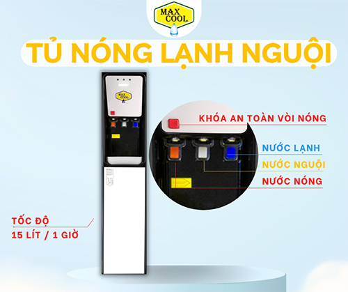 Tủ 3 vòi nóng lạnh nguội
