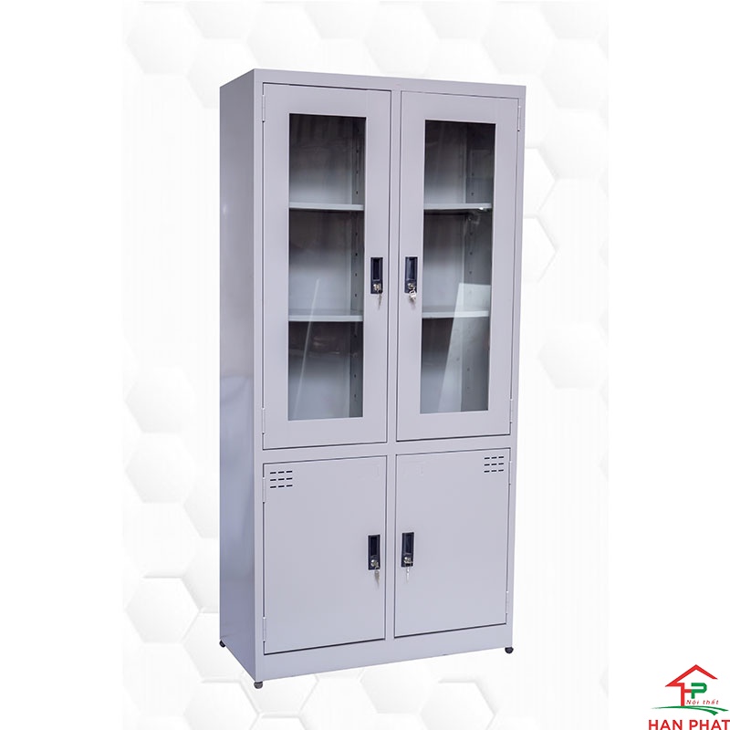 Tủ hồ sơ 4 cánh kính mở