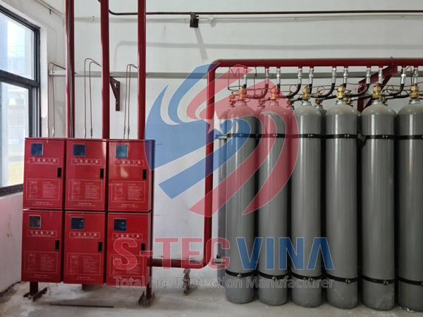Tủ kích xả khí và dàn bình khí IG-100 ( N2)