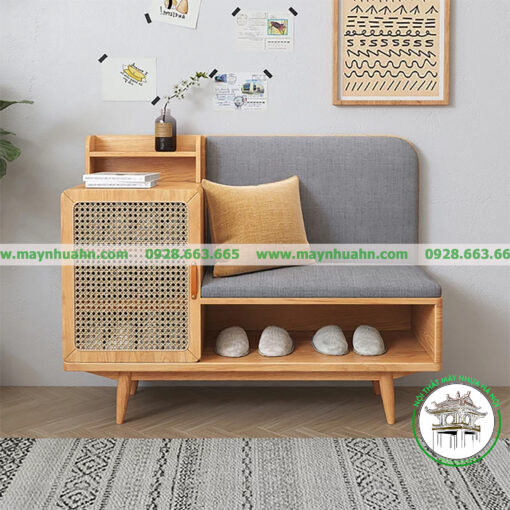 Tủ mây đựng giầy có ghế ngồi