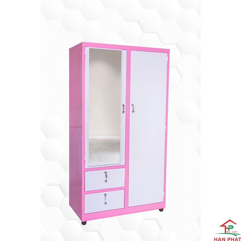 Tủ sắt 1m8 - Tủ quần áo 2 hộc