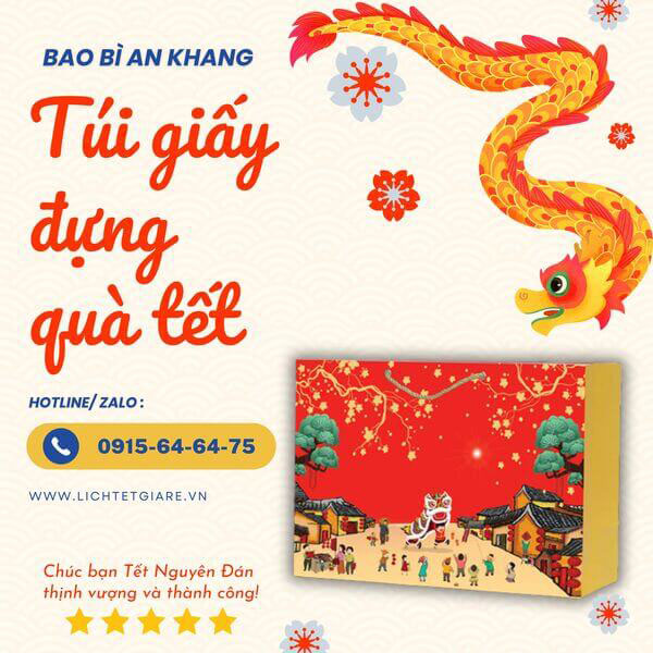In túi giấy đựng quà tết