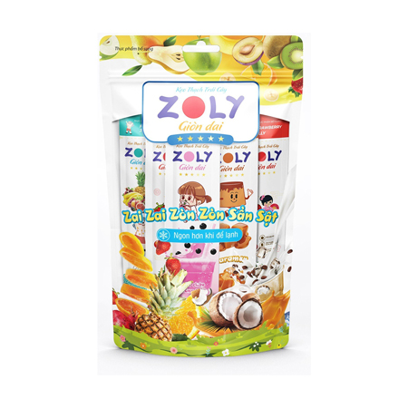Túi zipper đựng thạch rau câu
