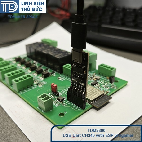 USB UART CH340 kiêm mạch nạp ESP32 ESP8266 cổng type C V1