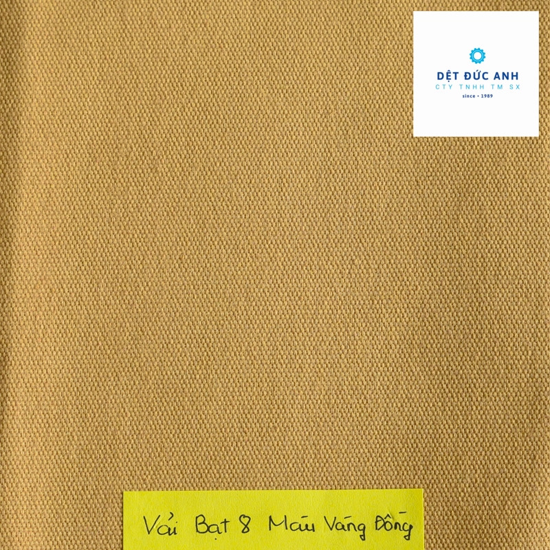 Vải bạt 8 màu vàng đồng