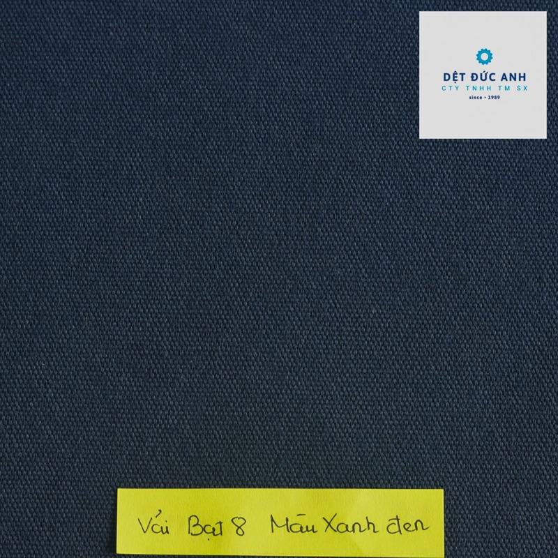 Vải bạt 8 màu xanh đen