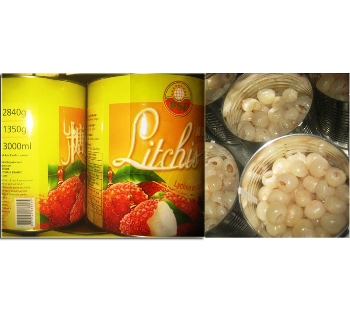 Vải đóng lon syrup 2840g