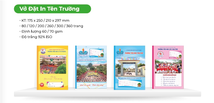 Vở Đặt In Tên Trường