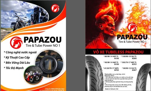 Vỏ lốp xe tay ga Papazou