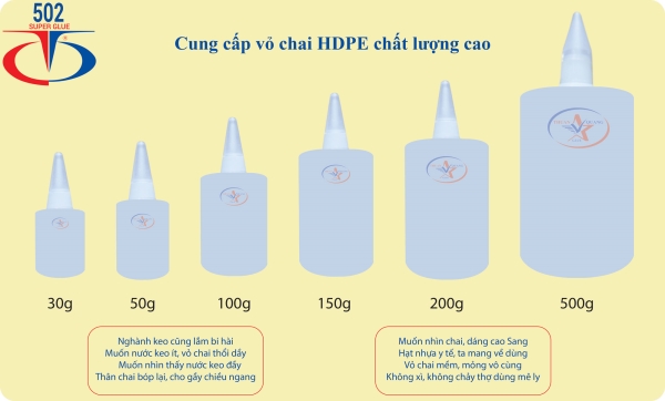 Vỏ keo chai HDPE