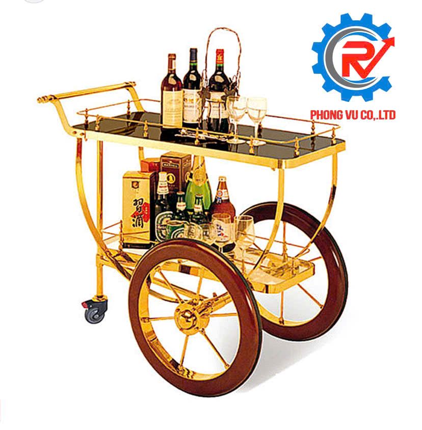 Xe đẩy rượu inox