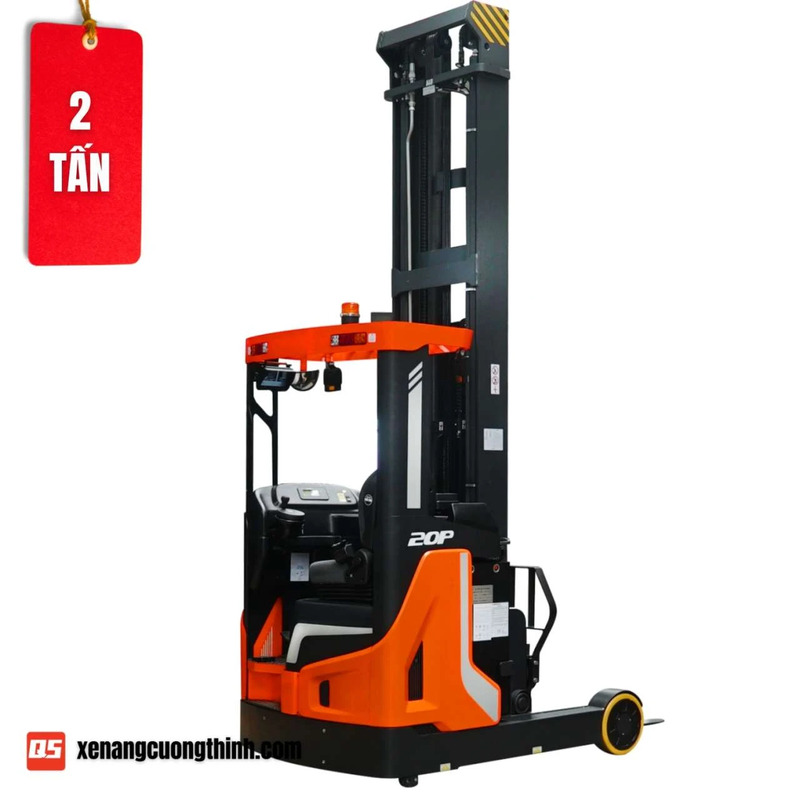 Xe nâng điện đứng lái Reach Truck 2 tấn